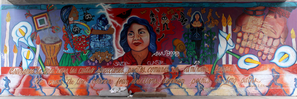 Mural of Dolores Huerta, first female Mexican American union leader, in Los Angeles
